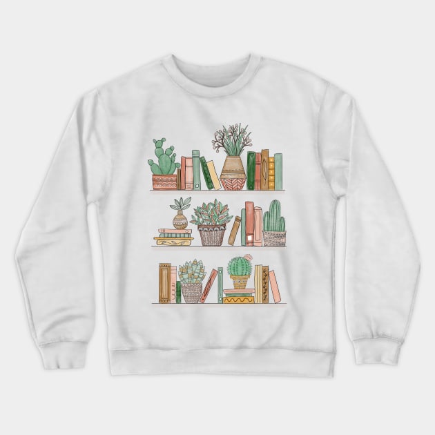 Books and Potted Plants Crewneck Sweatshirt by LauraKatMax